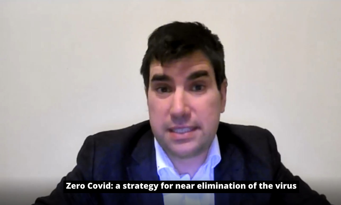 Richard Burgon MP with the caption Zero Covid: a strategy for near-elimination of the virus